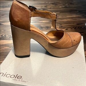 Nicole Women's Brown Platform Heels